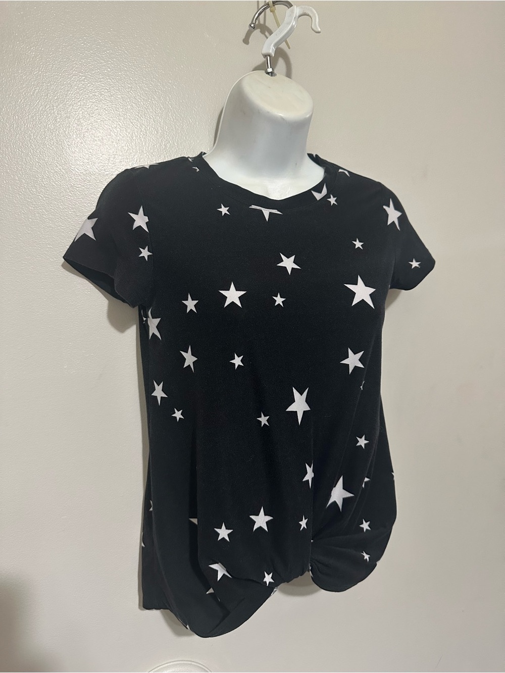 Wonder Nation Black Star Print T‑Shirt Size M (7/8) Casual Graphic Top